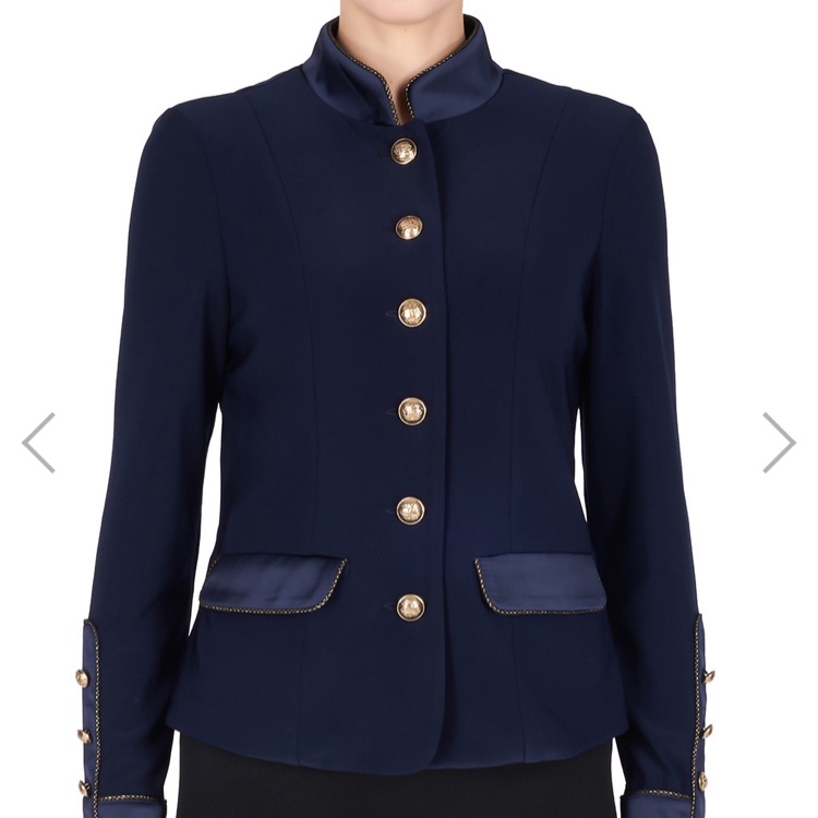 Size 12 Navy And Gold Military Inspired Jacket